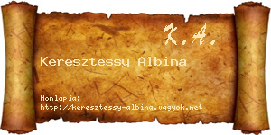 Keresztessy Albina névjegykártya
